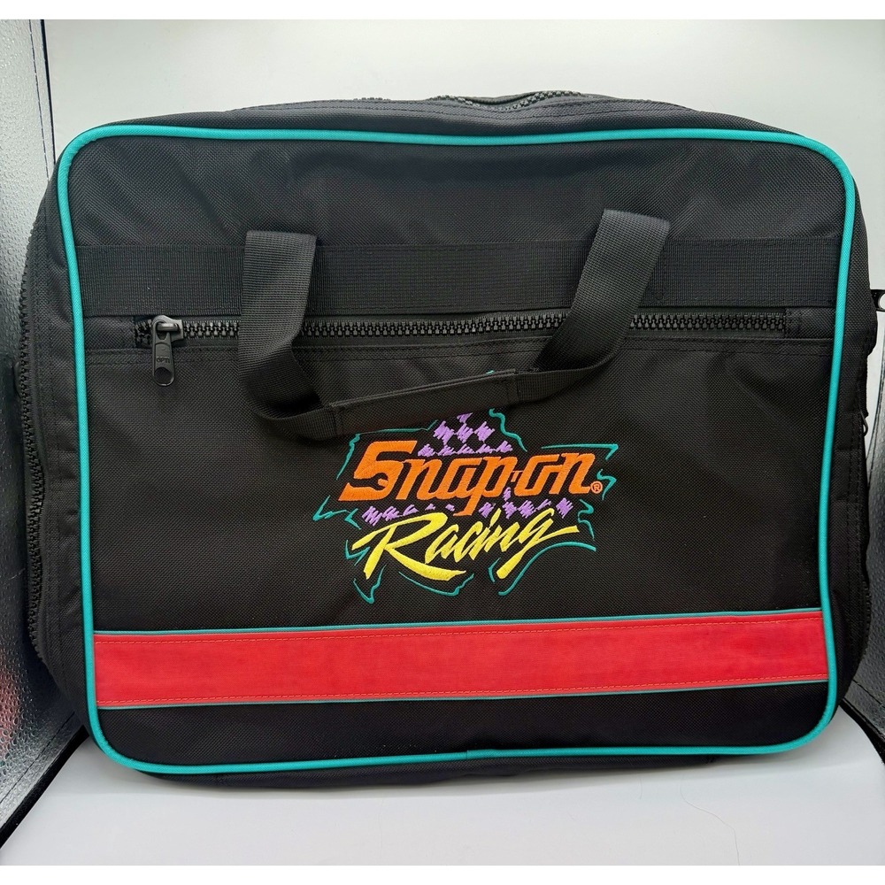 Vintage Snap-On Racing Duffle Bag Retro Neon Travel Gym Gear Tool Promo Rare USA